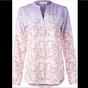 Calvin Klein Printed Floral Rolled Sleeve